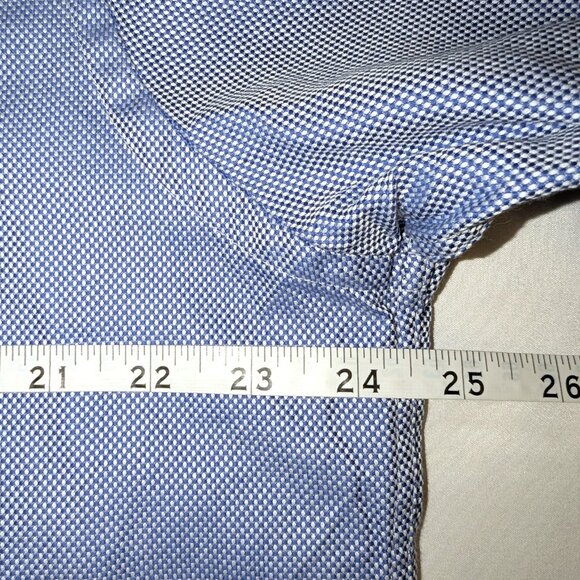 Peter Millar Men’s | Blue & White Long Sleeve Cotton Button Down Shirt | Large - Picture 9 of 10